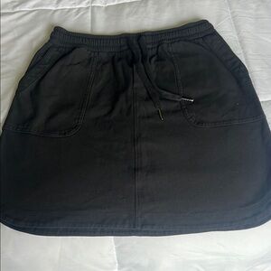 Athleta Black A-Line Mini Skirt for Casual Wear